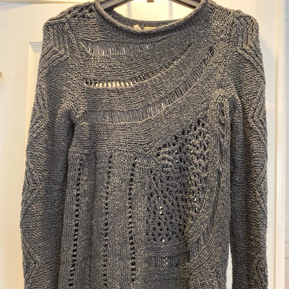 Anthropologie S Grey Knit Sweater